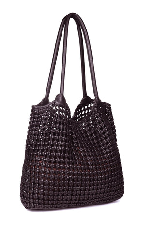 Oran Leather Tamarama Woven Bag