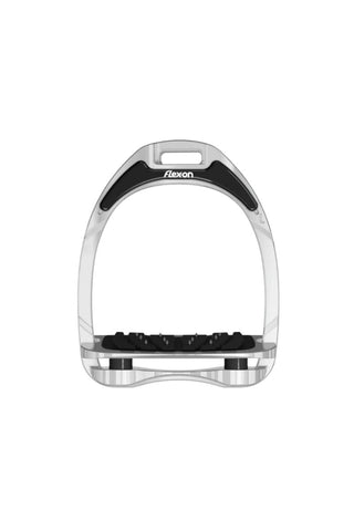Flex-On Aluminium Inclined Ultra Grip Stirrups SILVER/SILVER/BLACK