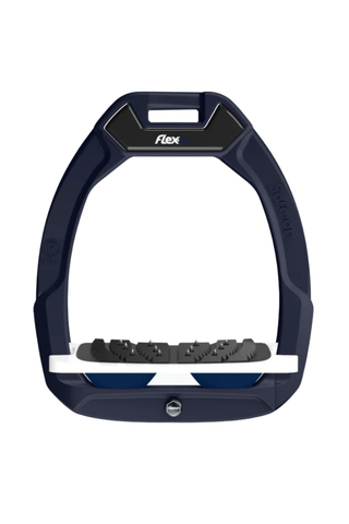 Flex-On SAFE ON Stirrups Inclined Ultra Grip NAVY/WHITE/NAVY