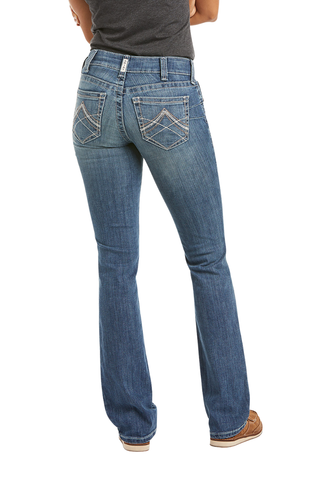 Ariat Womens REAL Mid Rise Straight Leg Icon Jean