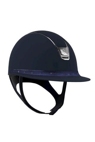 Samshield Miss Shield 2.0 Shadow Matt Helmet Royal Flower Frontal Band Navy