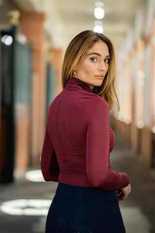 Equestrian Stockholm Air Breeze Long Sleeve Top Bordeaux