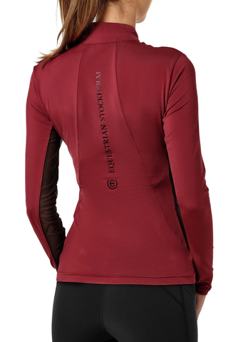 Equestrian Stockholm Air Breeze Long Sleeve Top Bordeaux