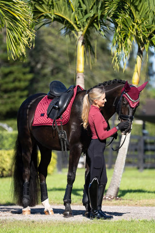 Equestrian Stockholm Air Breeze Long Sleeve Top Bordeaux