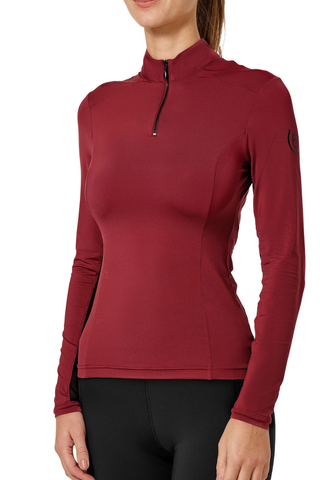 Equestrian Stockholm Air Breeze Long Sleeve Top Bordeaux
