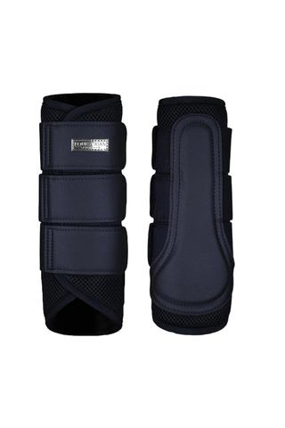 Equestrian Stockholm Mesh Brushing Boots Midnight Blue