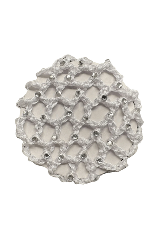 Hamag Crocheted Hair Bun Net with Diamantes