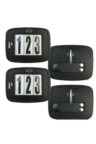 Hamag Pony Bridle Number Holder Pair of 2 Black 3 Numbers