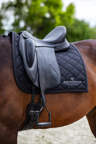 Equestrian Stockholm Dressage Saddle Pad Line Black
