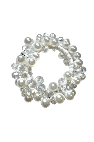 Boutique Equines Ellie Crystal and Pearl Hair Scrunchie