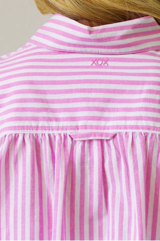 Who's Charlie Riley Oversized Cotton Stripe Shirt