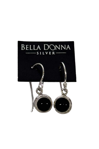 Bella Donna Sterling Silver Black Onyx Earrings
