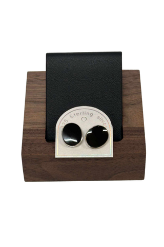 Bella Donna Signature Silver Oval Stud Earrings