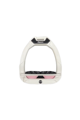 Flex On SAFE-ON Stirrups Inclined Ultra Grip WHITE/WHITE/LIGHT PINK