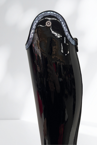 Tricolore by DeNiro Puro Duo Dressage Boots with Patent Shaft and Ice Cuff