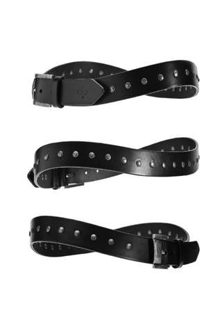 Curved Handmade Leather Rivet Belt