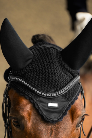 Equestrian Stockholm Soundless Bonnet BLACK/SILVER