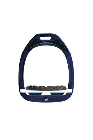 Flex-On Green Composite Inclined Ultra Grip Stirrups NAVY/WHITE/NAVY