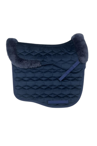 E.A Mattes Dressage Saddle Pad Eurofit Velvet with Fleece Trim and Semi Lining AW25