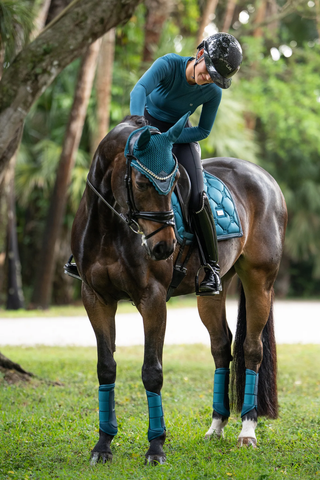 Equestrian Stockholm Dressage Saddle Pad Teal