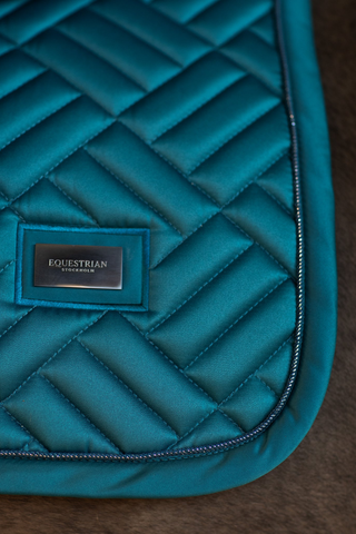 Equestrian Stockholm JUMP Saddle Pad Modern Teal Blue