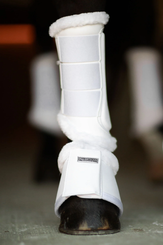 Equestrian Stockholm Bell Boots White Silver