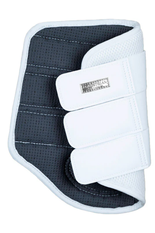 Equestrian Stockholm Mesh Brushing Boots White Silver