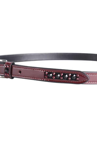 Brands of Q Chianti Patent Leather Belt with Crystals