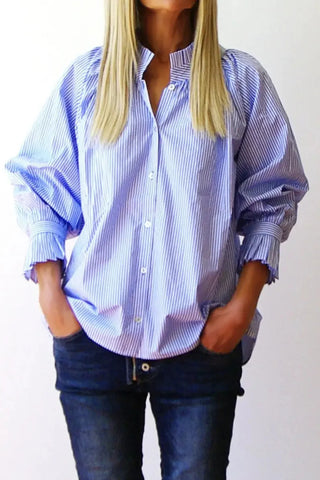 Who's Charlie Poppy Digital Print Cotton Poplin Shirt