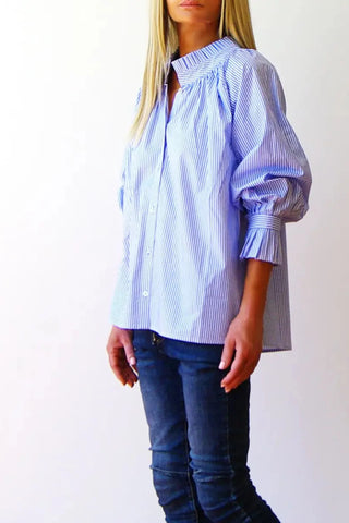 Who's Charlie Poppy Digital Print Cotton Poplin Shirt