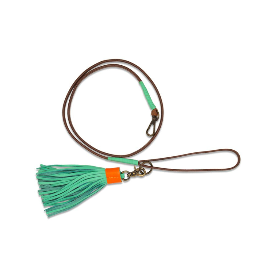 Dog with a Mission Leather Small Dog Lead with Tassel