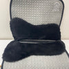 Mattes Dressage Saddle Pad Black, Black Sheepskin Lining and Black and Silver Piping