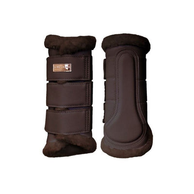 Equestrian Stockholm Fleece Lined Brushing Boots Set of 2 Moonless Night