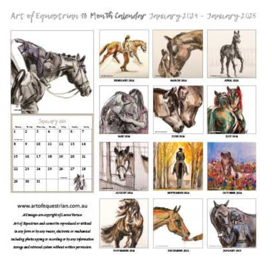 Art Of Equestrian 2024 Calendar