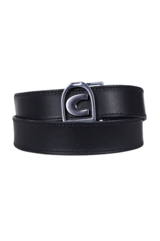 Cavallo Tola Leather Belt with Stirrup Logo Buckle