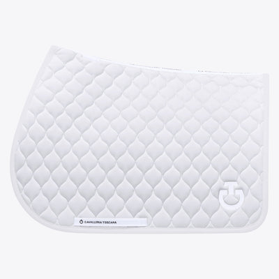 Cavalleria Toscana Circular Quilted Jersey Jump Saddle Pad Light Grey