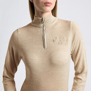 Cavalleria Toscana Ladies Merino Half Zip Turtleneck Sweater