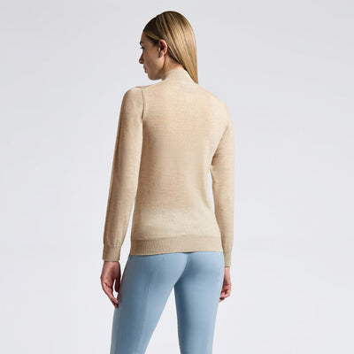 Cavalleria Toscana Ladies Merino Half Zip Turtleneck Sweater