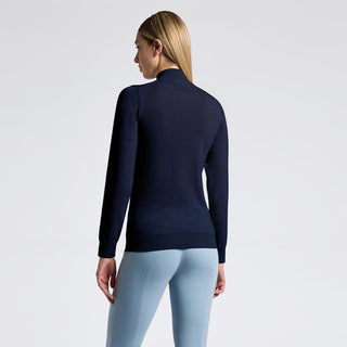 Cavalleria Toscana Ladies Merino Half Zip Turtleneck Sweater
