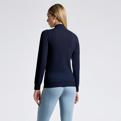 Cavalleria Toscana Ladies Merino Half Zip Turtleneck Sweater
