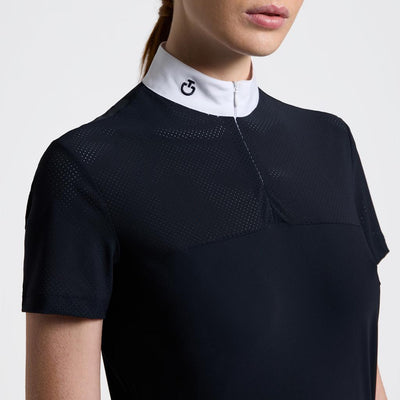 Cavalleria Toscana Ladies Perforated Jersey Short Sleeved Competition Shirt