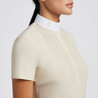 Cavalleria Toscana Heat Sealed Perforated Bib Ladies Short Sleeved Competition Shirt