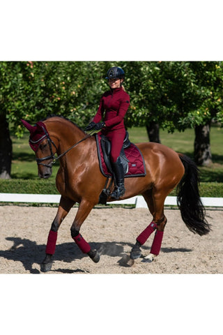 Equestrian Stockholm Dressage Saddle Pad Dark Bordeaux
