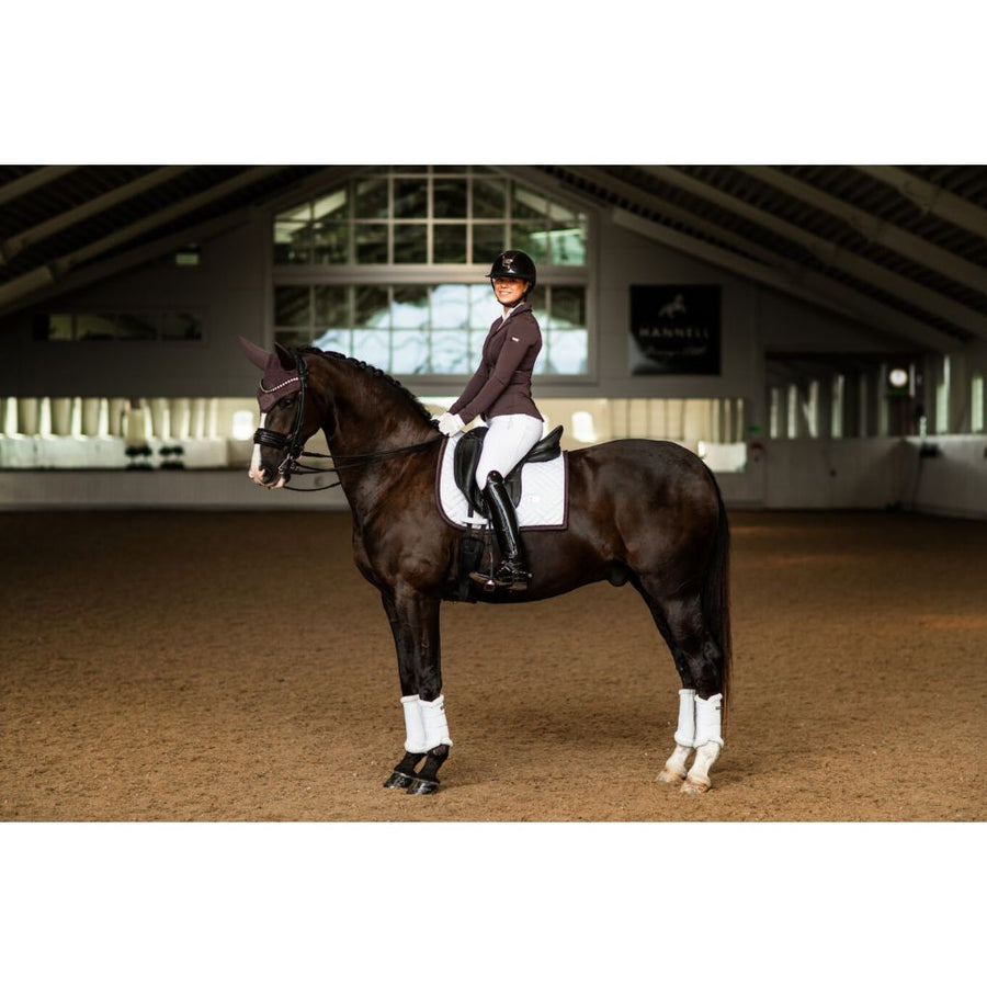 Equestrian Stockholm Dressage Saddle Pad Modern White Moonless Night FULL