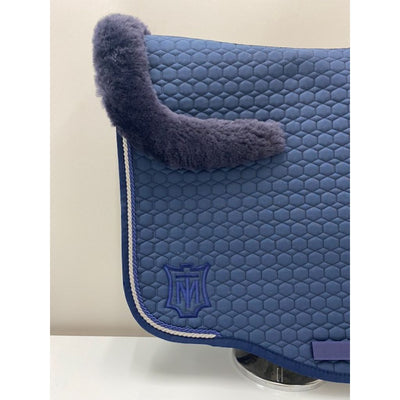 Mattes Eurofit Dressage Saddle Pad Navy with Navy Sheepskin