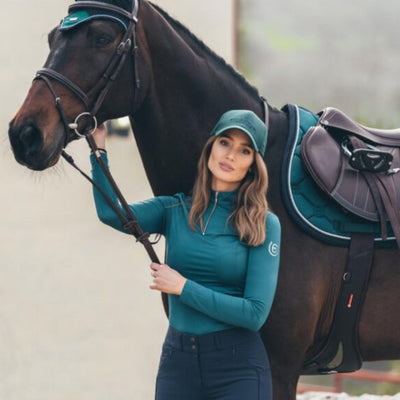 Equestrian Stockholm Air Breeze Long Sleeve Top Emerald