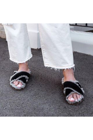 Emu Mayberry Corky Sheepskin Slides with Arch Support