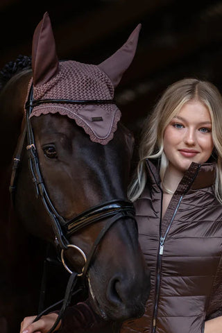 Equestrian Stockholm Ear Bonnet Amaranth