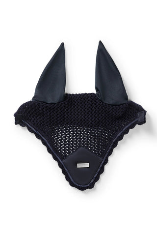 Equestrian Stockholm Ear Bonnet Plain Navy Silver