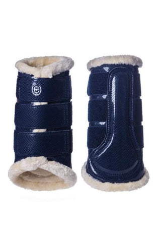Equestrian Stockholm Brushing Boots Set of 2 NAVY